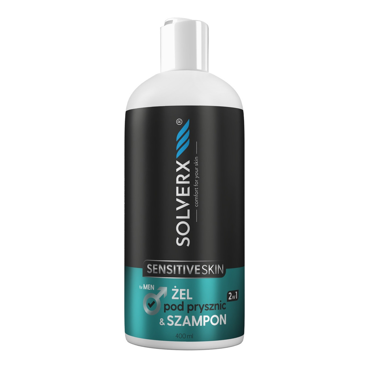 Solverx Sensitive Skin Men Żel & szampon 2w1 400ml