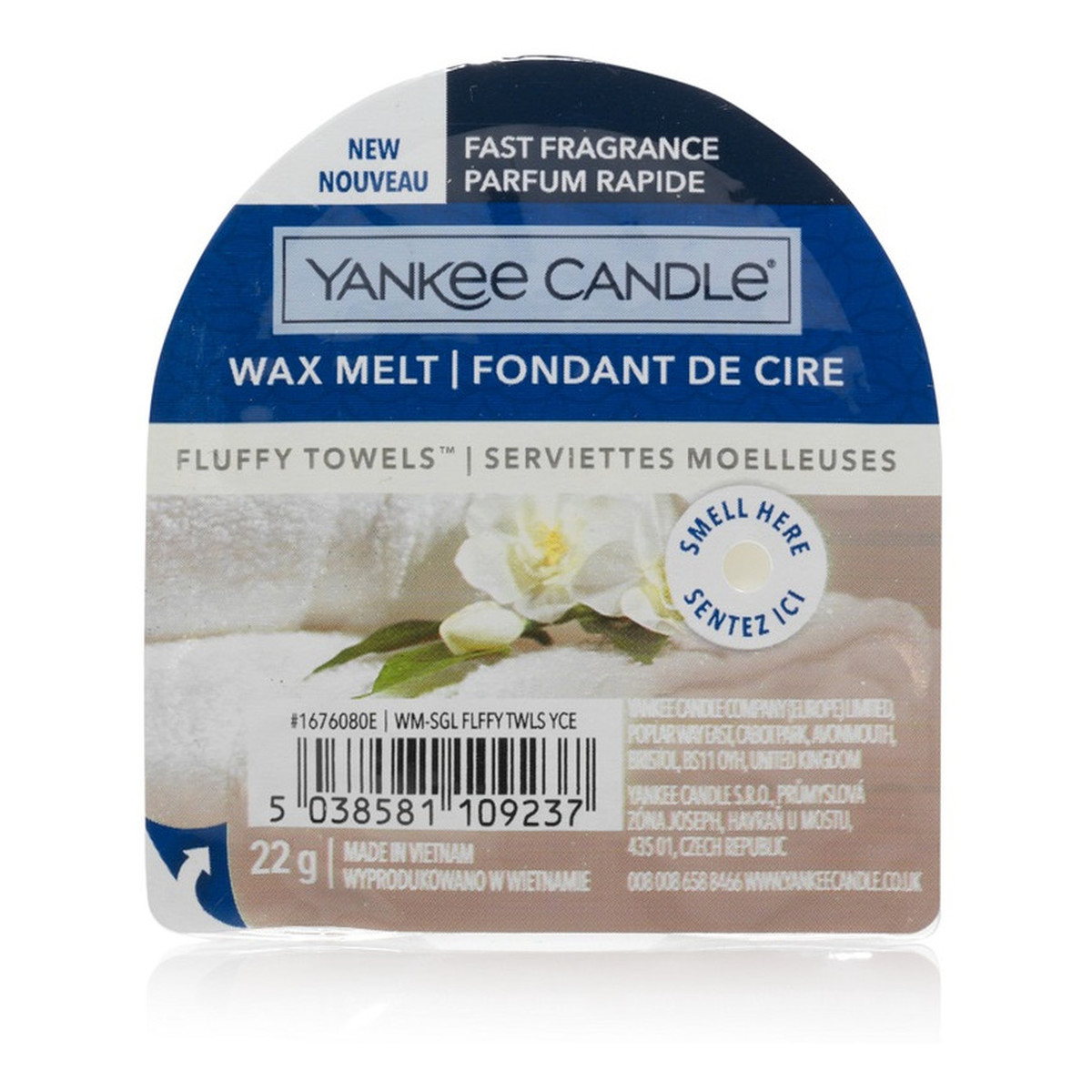 Yankee Candle Wax melt wosk zapachowy fluffy towels 22g
