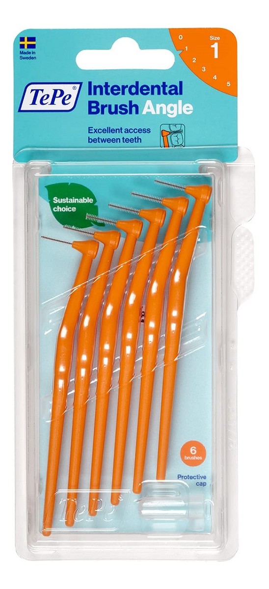 Angle szczoteczki międzyzębowe 0.45mm pomarańczowe 6szt