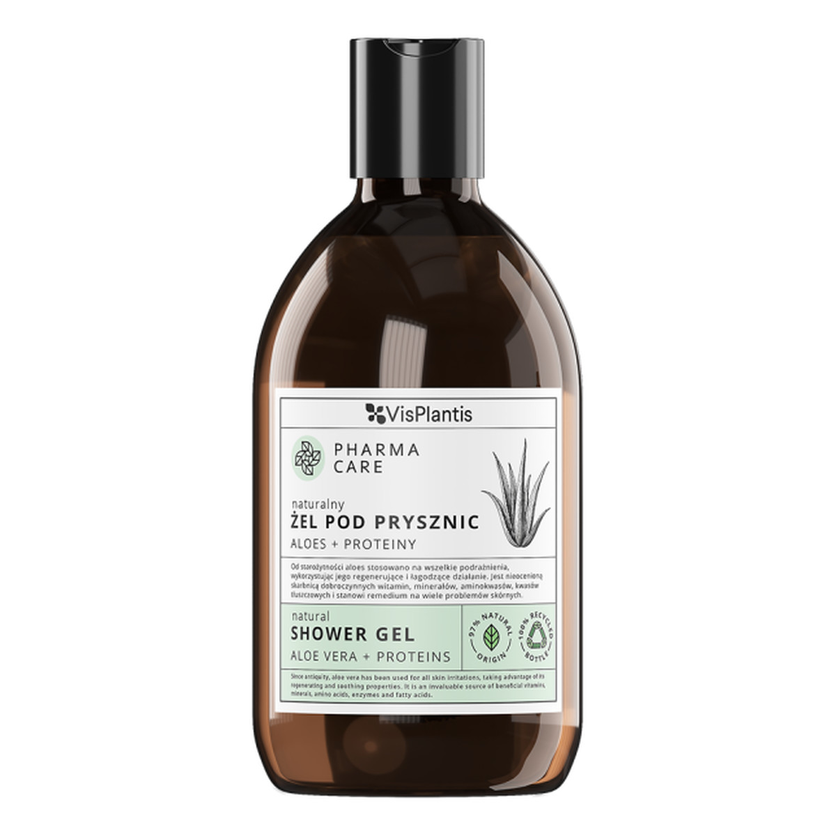 Vis Plantis Pharma Care Naturalny żel pod prysznic Aloes + Proteiny 500ml