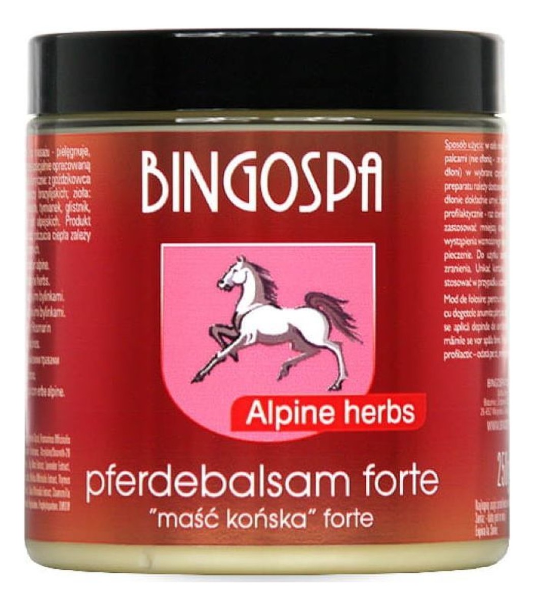 Maść końska forte z alpejskimi ziołami