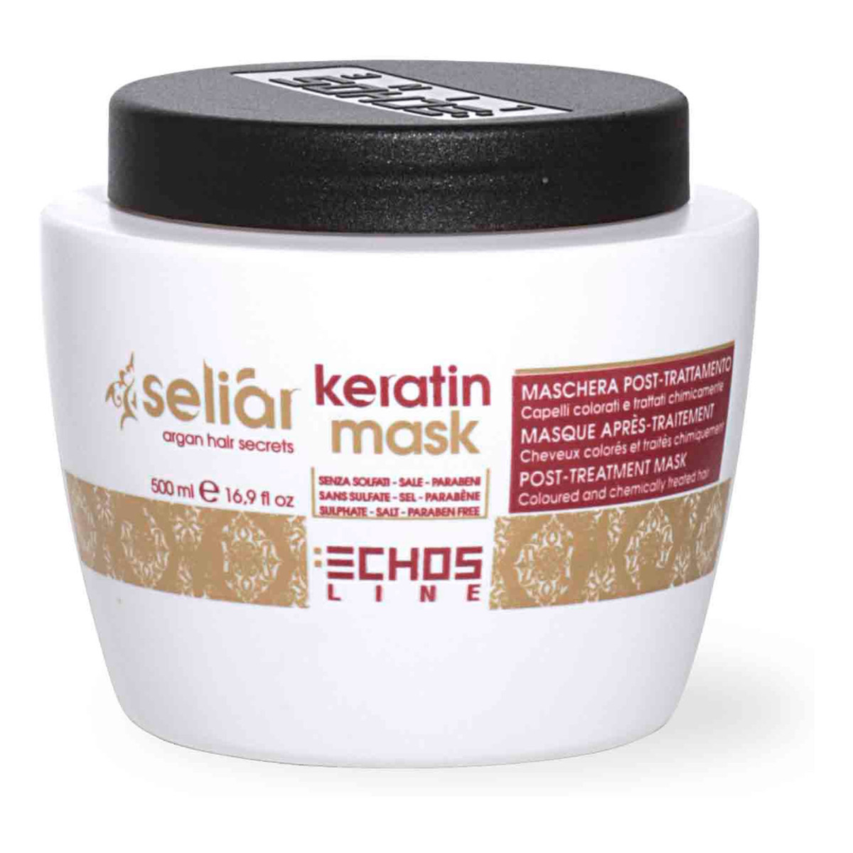 Echosline Seliar keratin mask wzmacniająca maska do włosów z keratyną 500ml