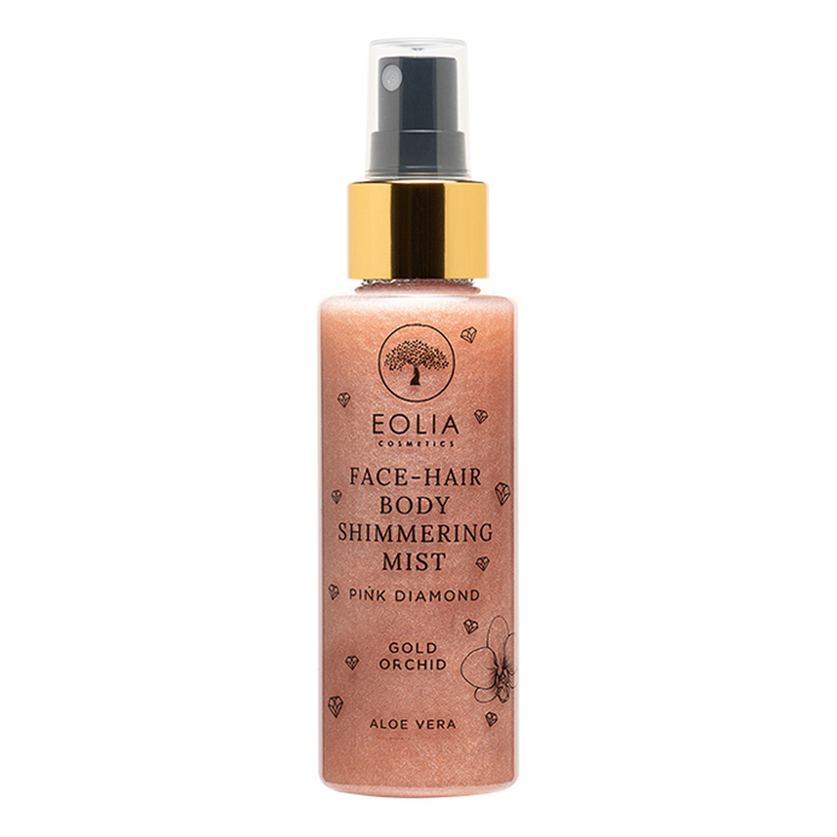 Eolia Gold Orchid Spray do ciała i włosów z brokatem