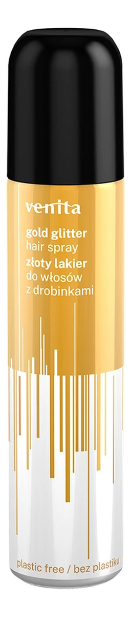 Lakier do włosów z drobinkami Złoty