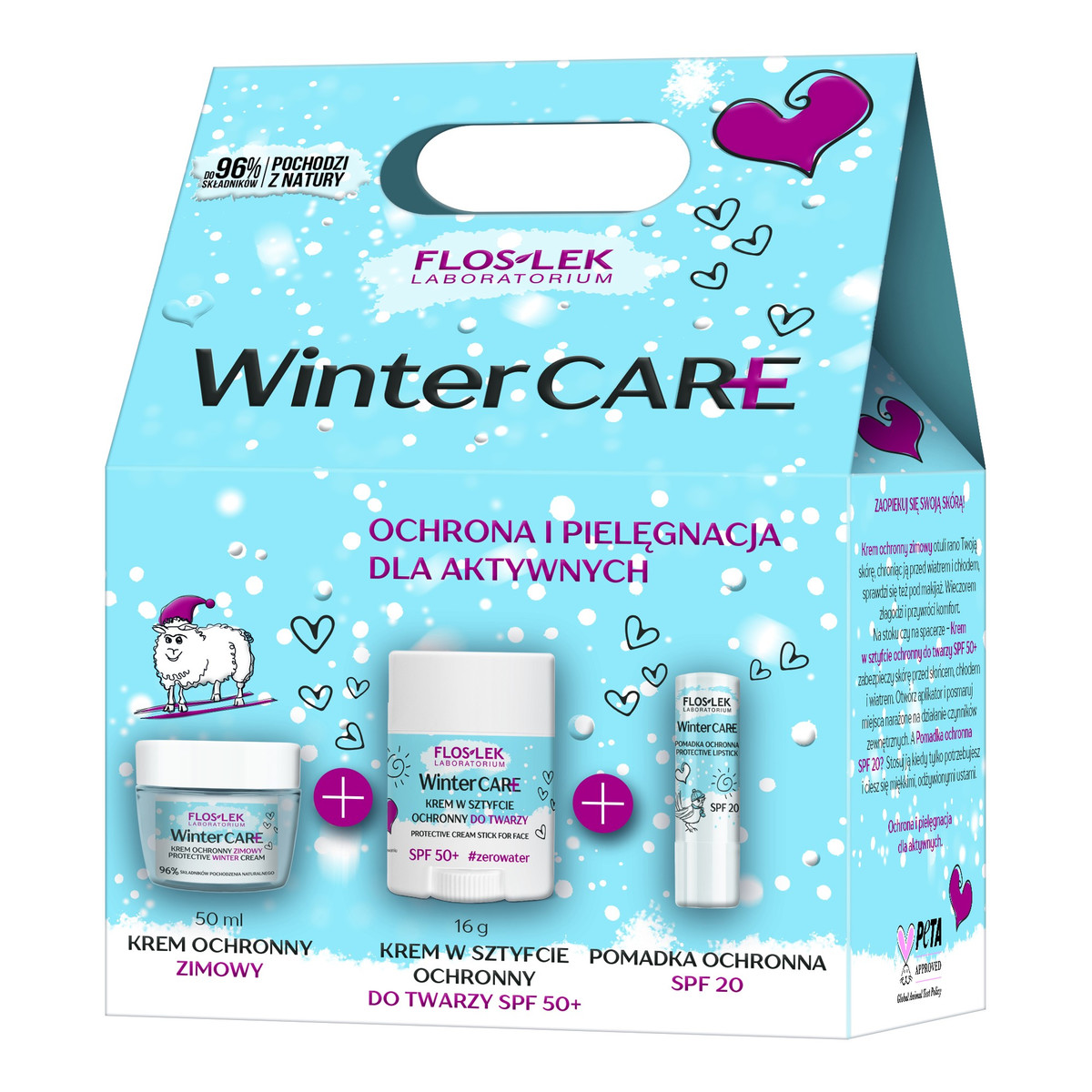 FlosLek Zestaw prezentowy Winter Care (krem ochronny + krem w sztyfcie + pomadka)