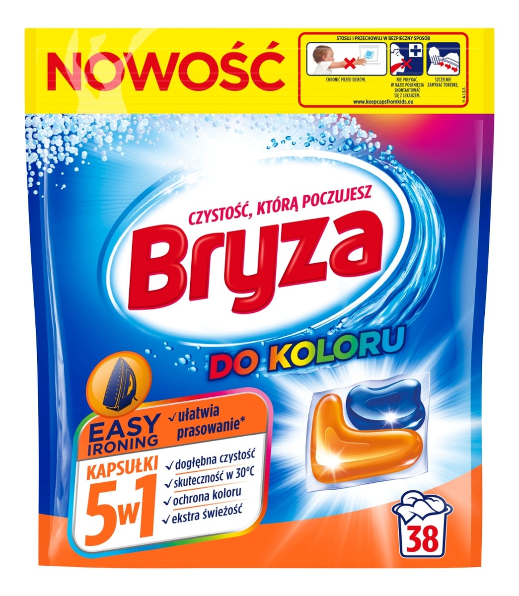 Easy ironing 5w1 kapsułki do prania koloru 38szt