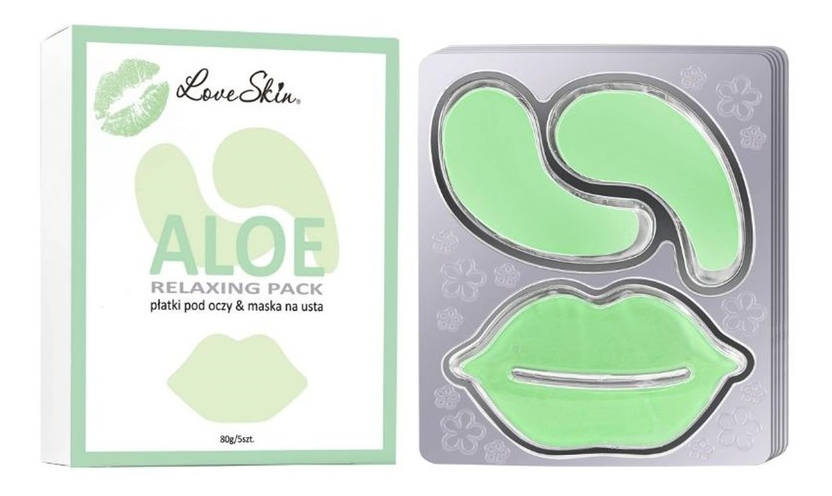 Relaxing pack maseczka na usta + płatki pod oczy aloe 5szt.