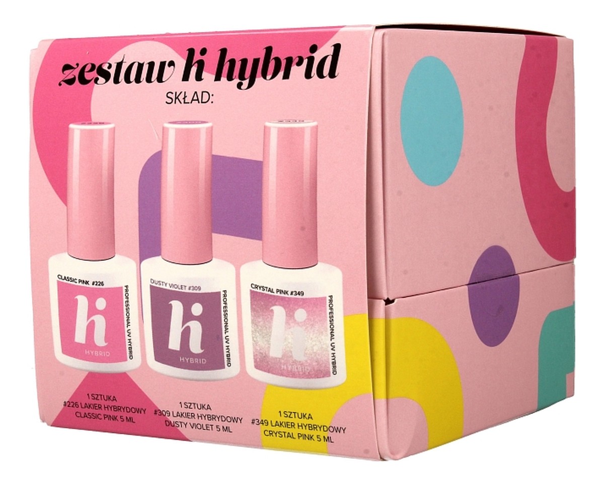 Zestaw (lakiery: nr 226 Classic Pink, nr 309 Dusty Violet, nr 349 Crystal Pink) 3x5ml