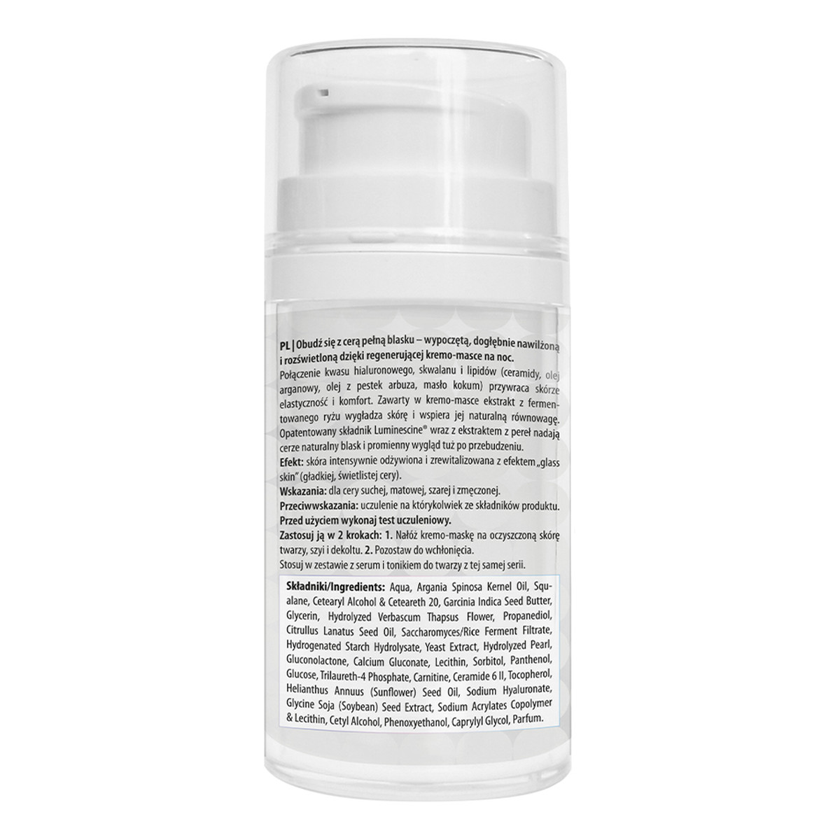 Apis Crystal Skin Kremo maska na noc z efektem „glass skin” 50ml