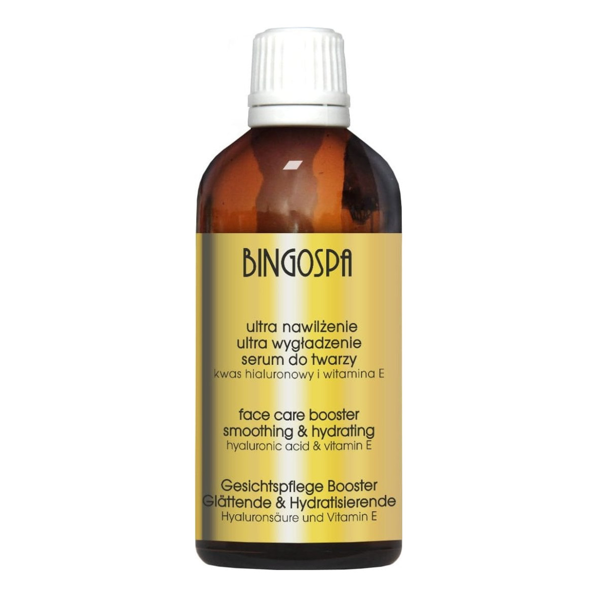 BINGOSPA Face Care Smoothing Booster with Hyaluronic Acid & Vitamin E Gold Glycerin 100ml