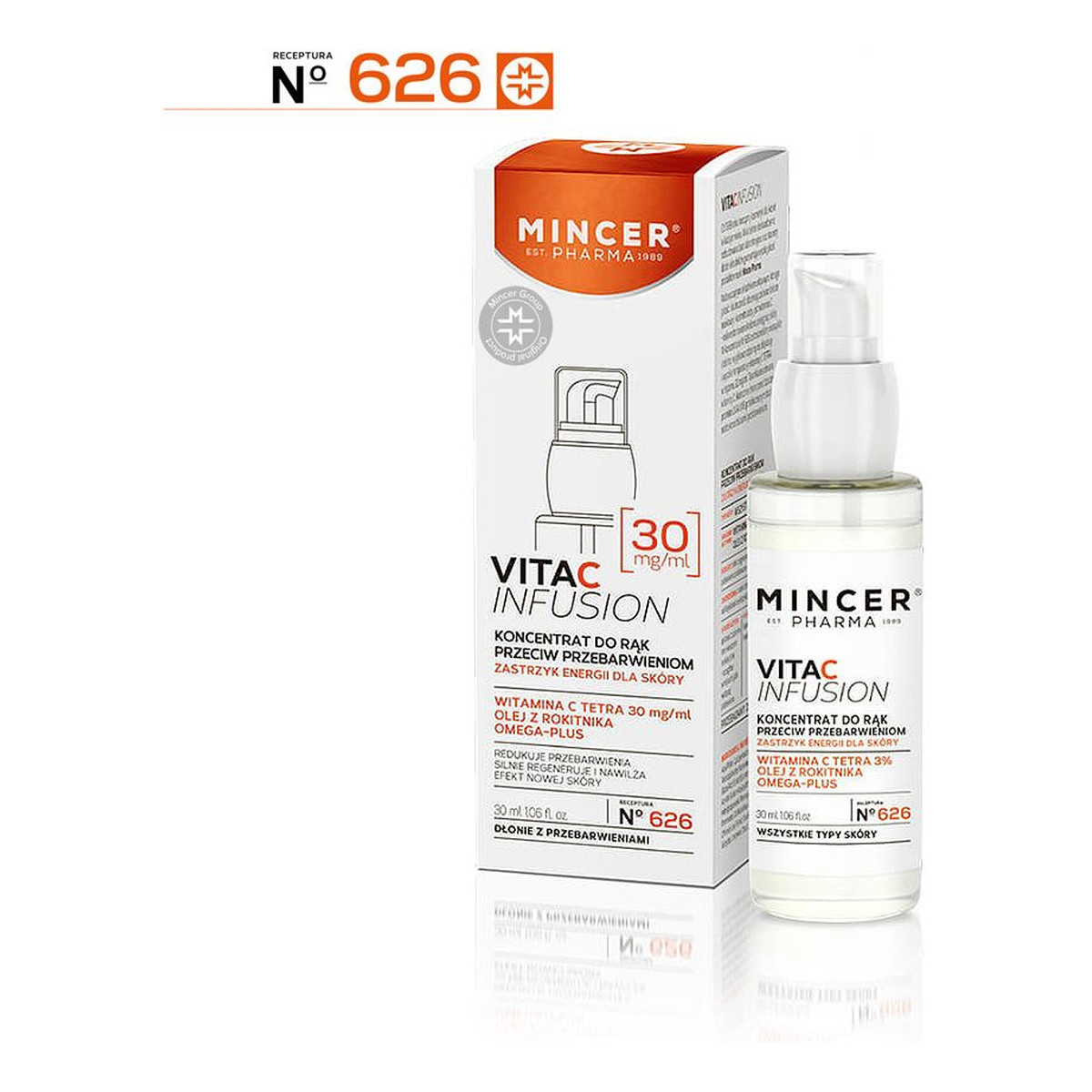 Mincer Pharma Vita C Infusion Koncentrat do rąk przeciw przebarwieniom No 626 30ml