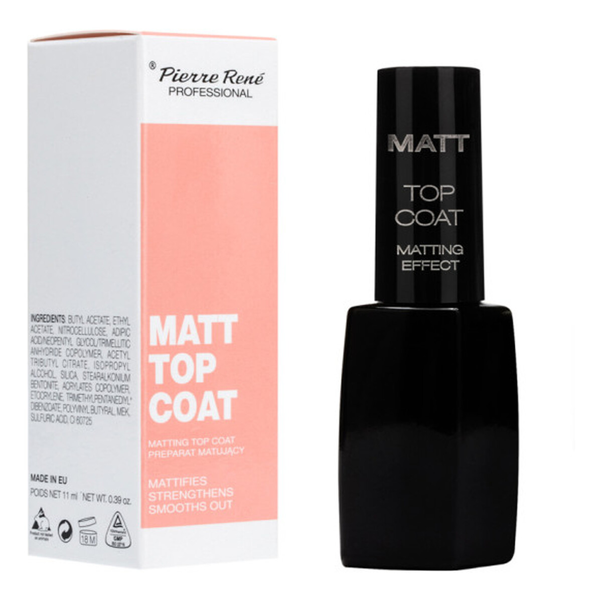 Pierre Rene Matt Top Coat matujący preparat do paznokci 11ml