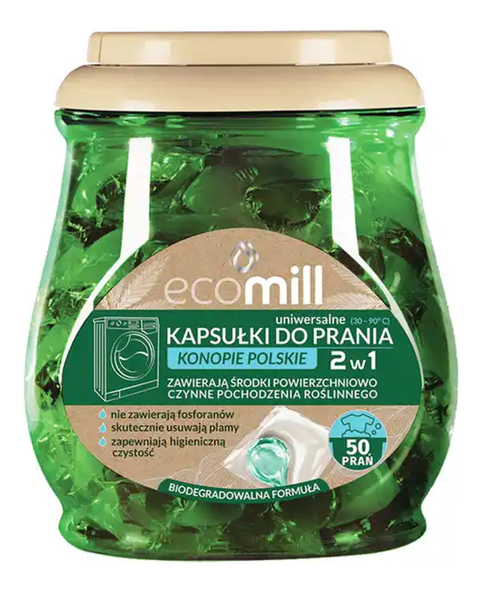 Kapsułki do prania konopie polskie 2 w 1 50 sztuk