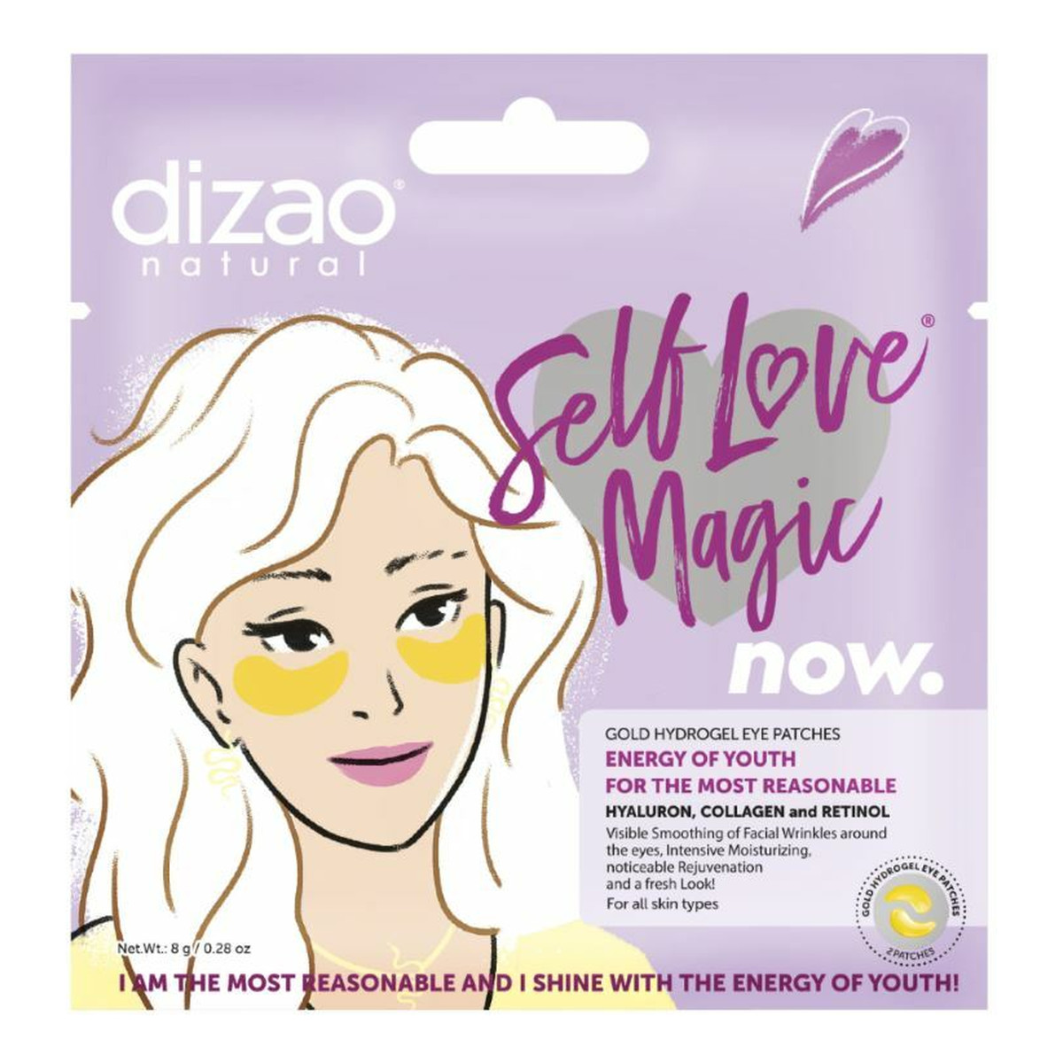 Dizao Self love Hydrożelowe płatki pod oczy Kolagen i retinol 8g