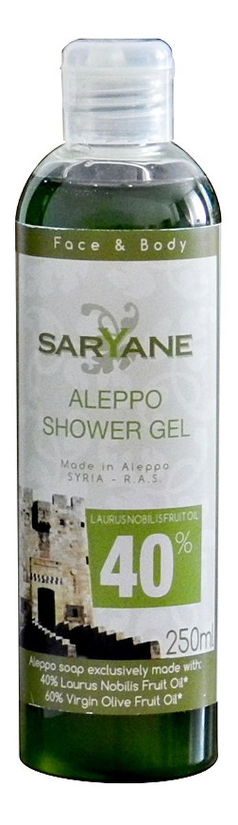 Żel pod prysznic Aleppo 40% oleju laurowego,