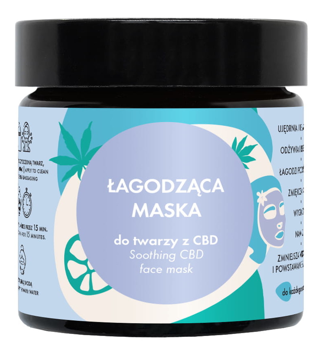 Łagodząca maska do twarzy z CBD