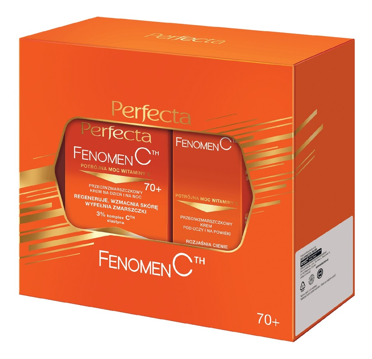 Zestaw przeciwzmarszczkowy krem do twarzy 70+ 50ml + przeciwzmarszczkowy krem pod oczy i na powieki 15ml