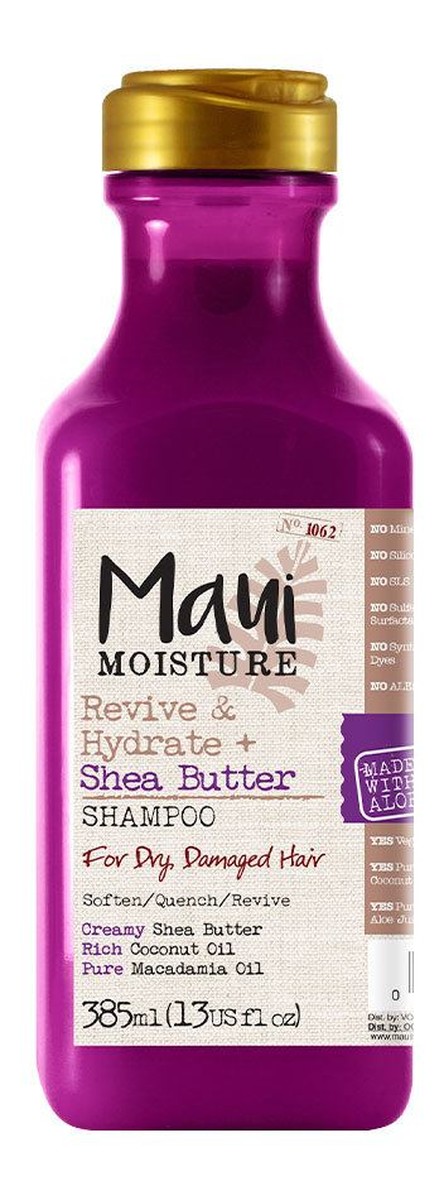 Revive & hydrate + shea butter shampoo szampon do włosów suchych i zniszczonych z masłem shea