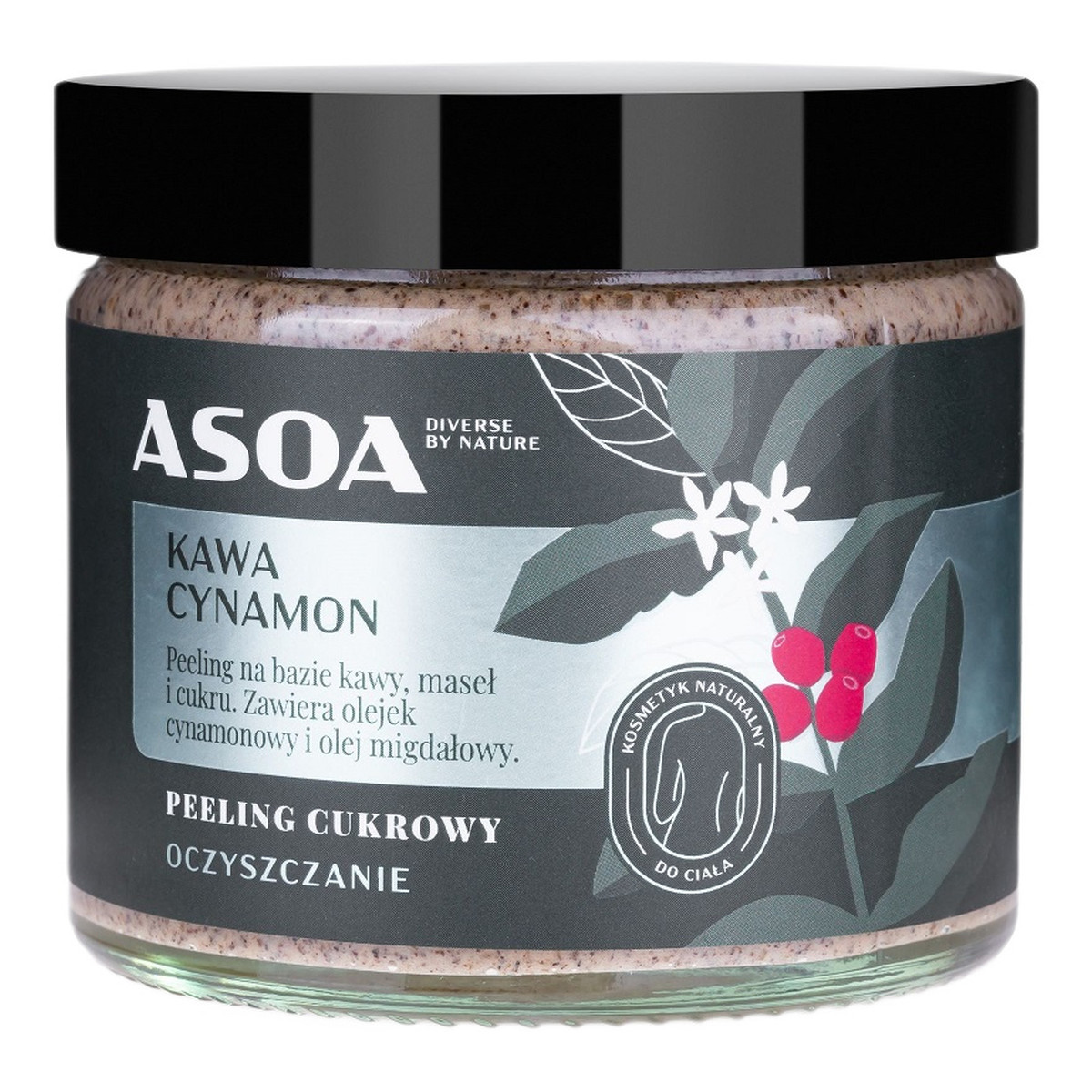 Asoa Peeling cukrowy Kawa-Cynamon 250ml