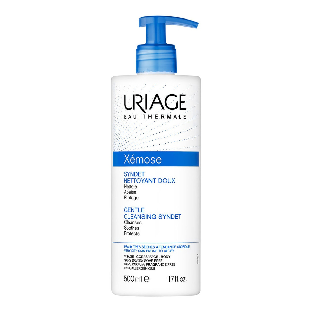 Uriage Xemose Gentle Cleansing Syndet delikatny krem-żel do mycia do skóry bardzo suchej ze skłonnością do atopii 500ml