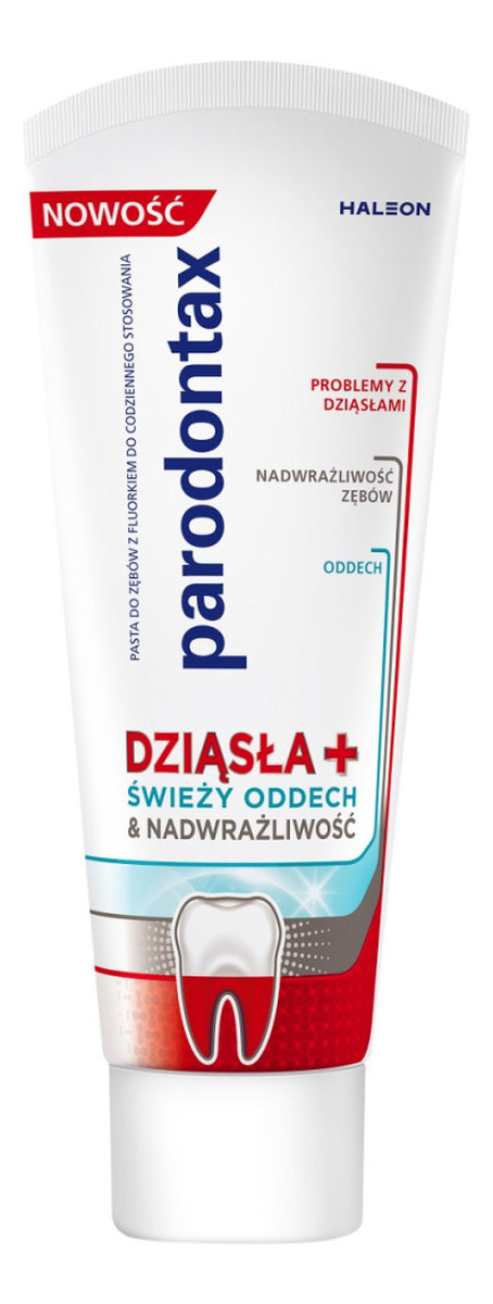 Dziąsła + świeży oddech nadwrażliwość pasta do zębów z fluorkiem 75ml