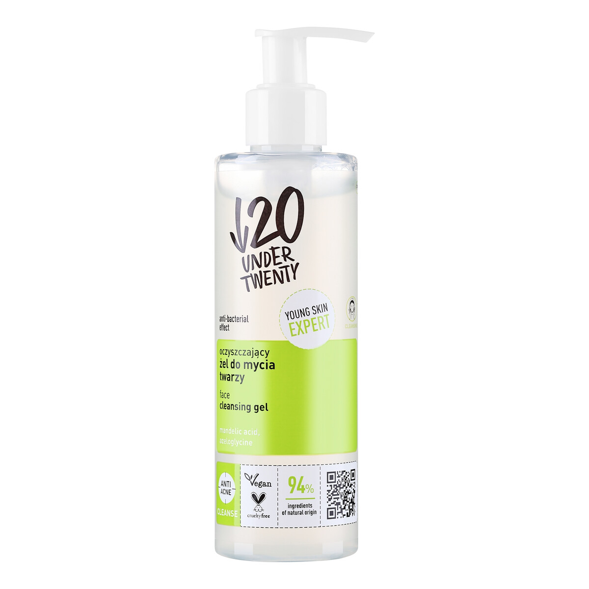 Under Twenty Oczyszczający żel do mycia twarzy 190ml