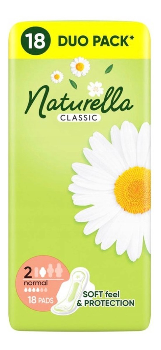 Naturella classic podpaski ze skrzydełkami-normal (rozmiar 2) 1 op.-18 szt.