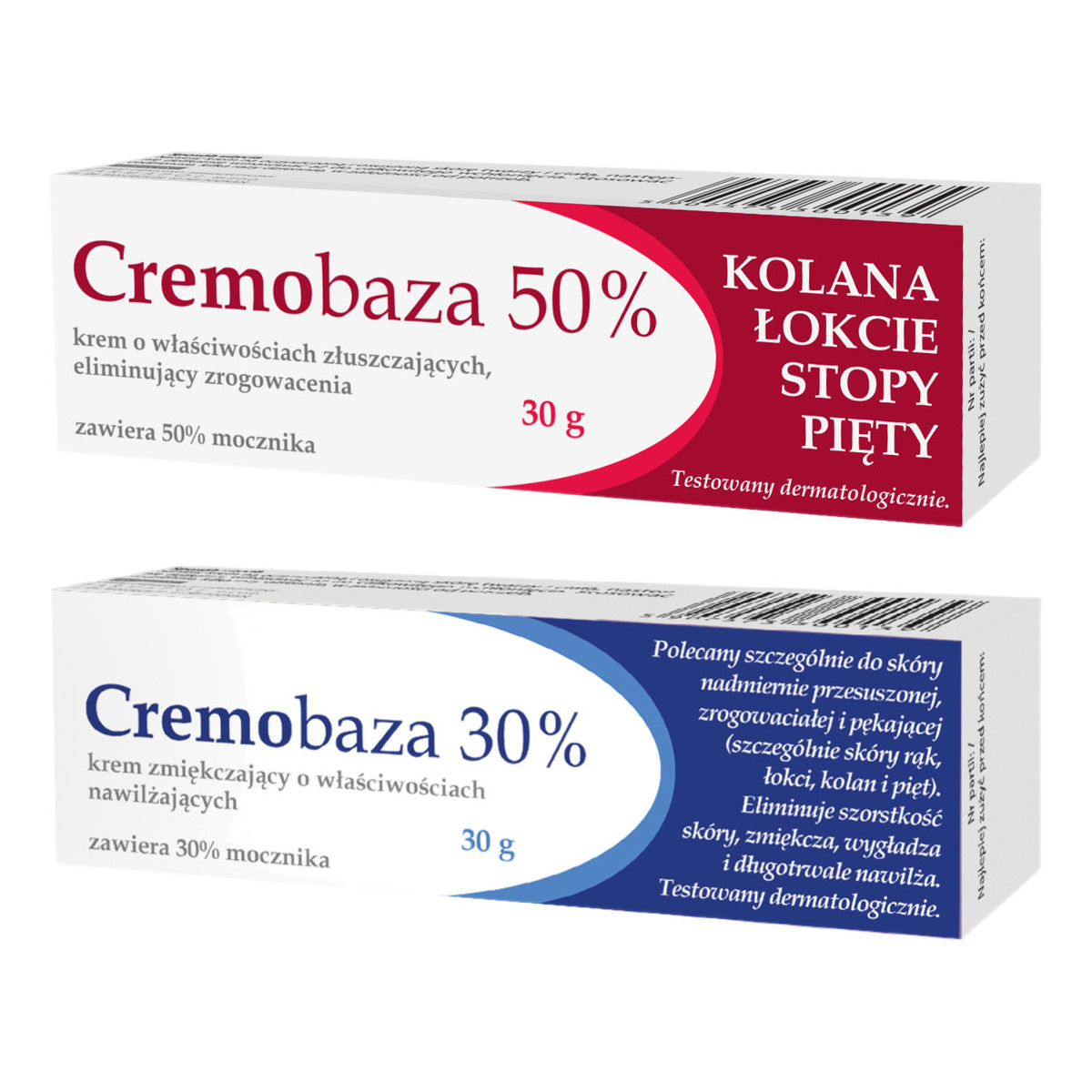 Cremobaza Krem 50% złuszczajacy eliminujący zrogowacenia + krem 30% zmiękczający