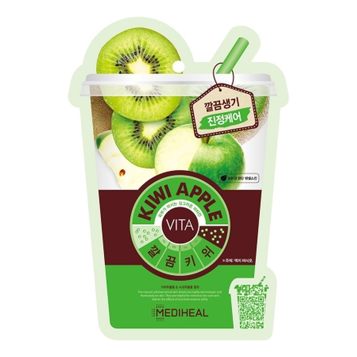 Mediheal Vita Kiwi Apple maska wygładzająco-odświeżająca z kiwi i jabłkiem 20ml