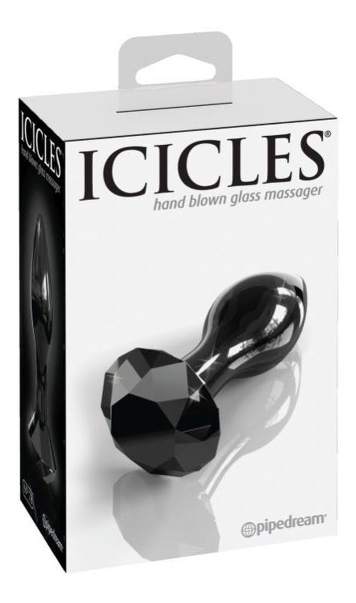 Icicles Hand Blown Glass Massager korek analny szklany