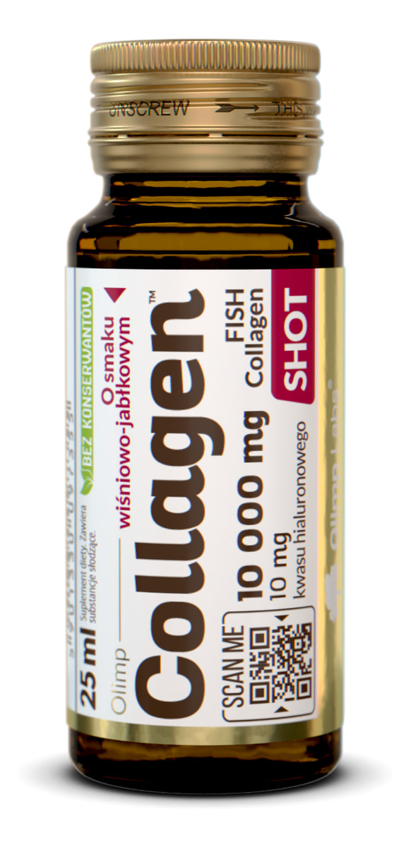 Collagen Stawy Shot suplement diety Wiśnia-Jabłko