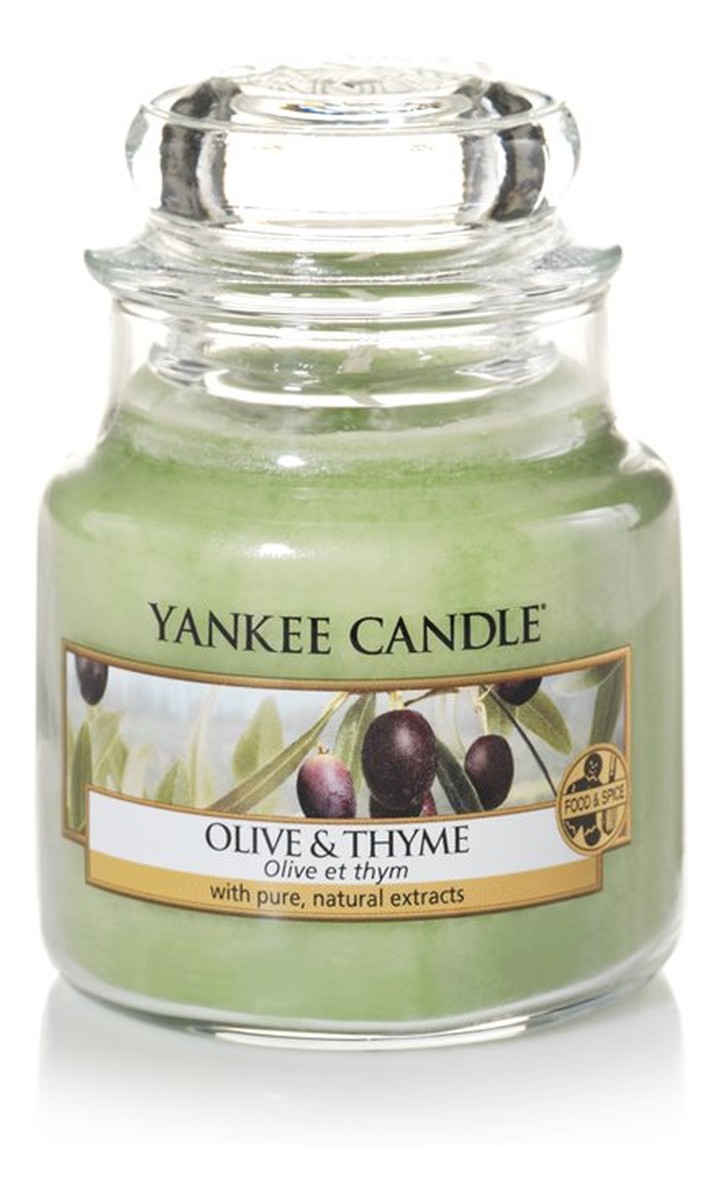 mała świeczka zapachowa Olive & Thyme