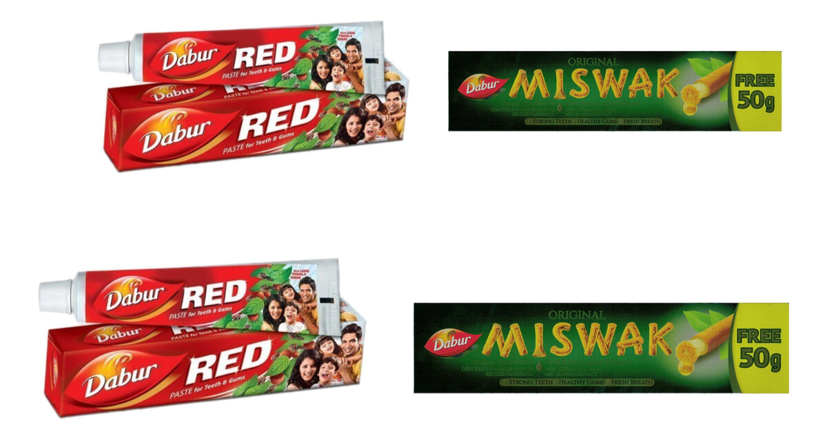 Pasta Do Zębów 2x Red 200g + 2x Miswak 170g