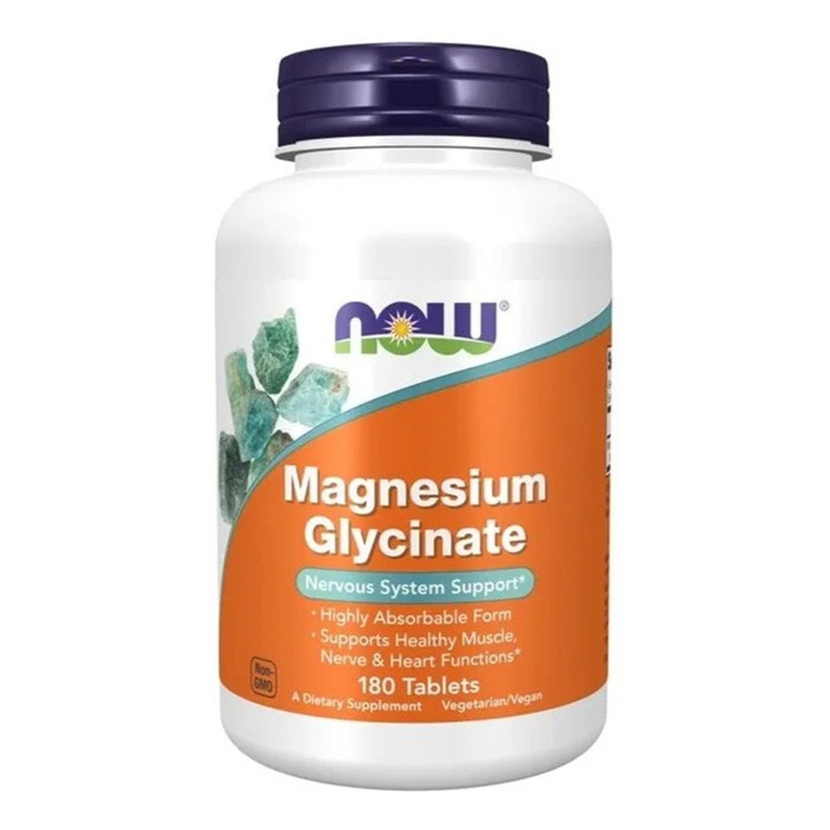 Now Foods Magnesium glycinate 400mg cytrynian magnezu suplement diety 180 kapsułek