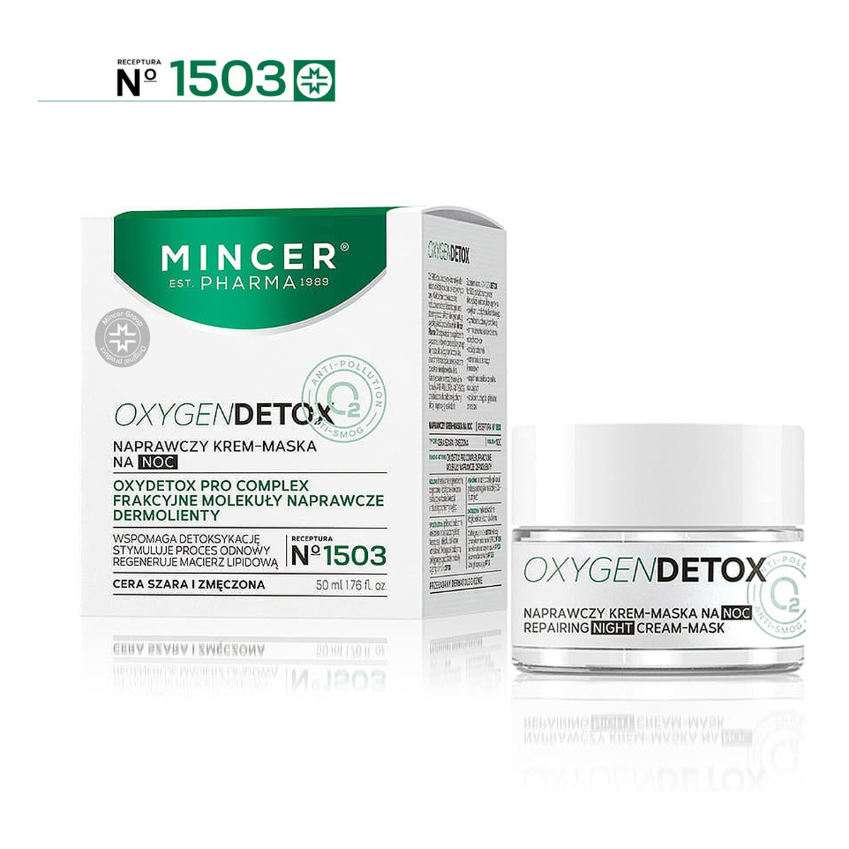 Mincer Pharma Oxygen Detox Naprawczy krem-maska na noc 1503 50ml
