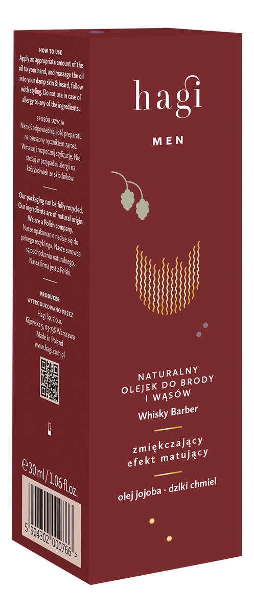 Olejek do brody i wąsów Whisky Barber