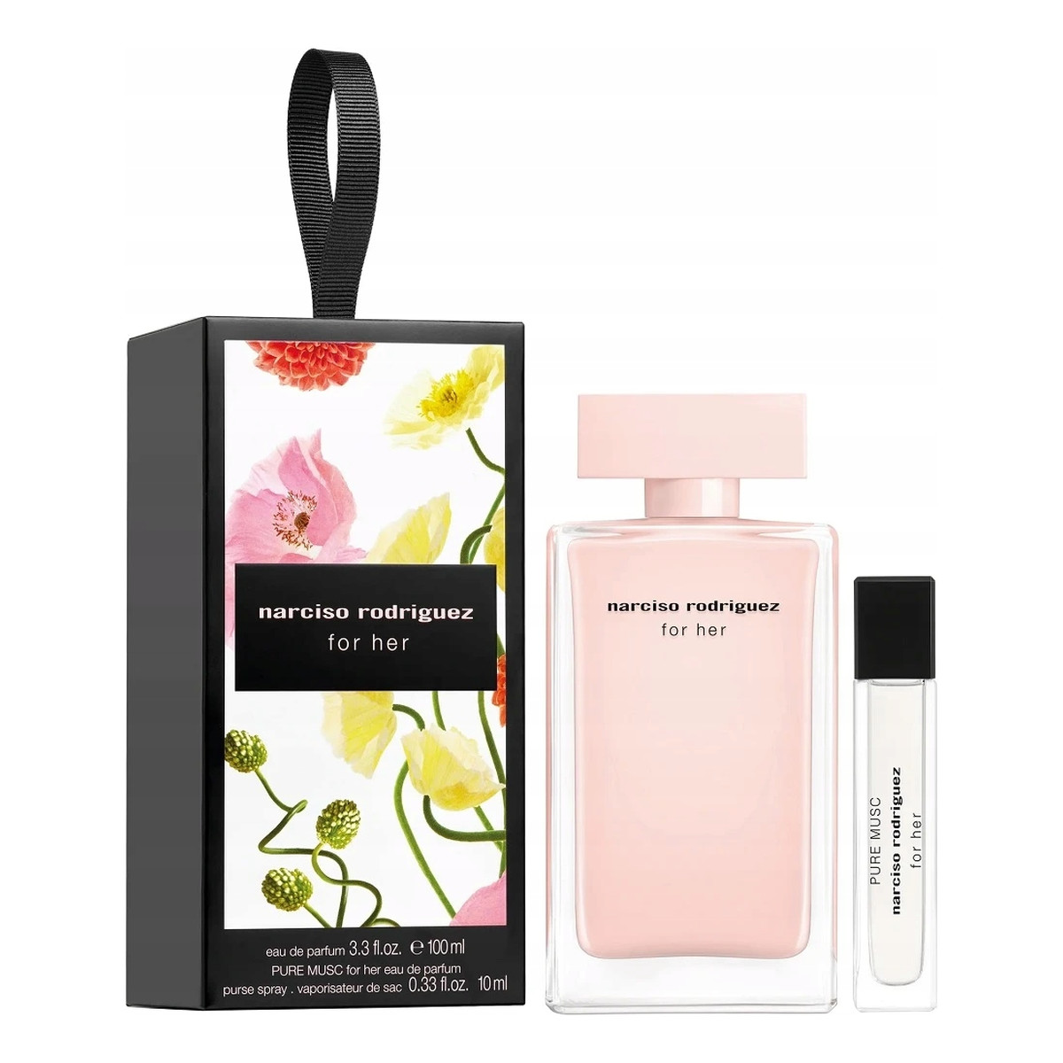 Narciso Rodriguez Zestaw for her woda perfumowana spray 100ml + pure musc for her woda perfumowana spray 10ml