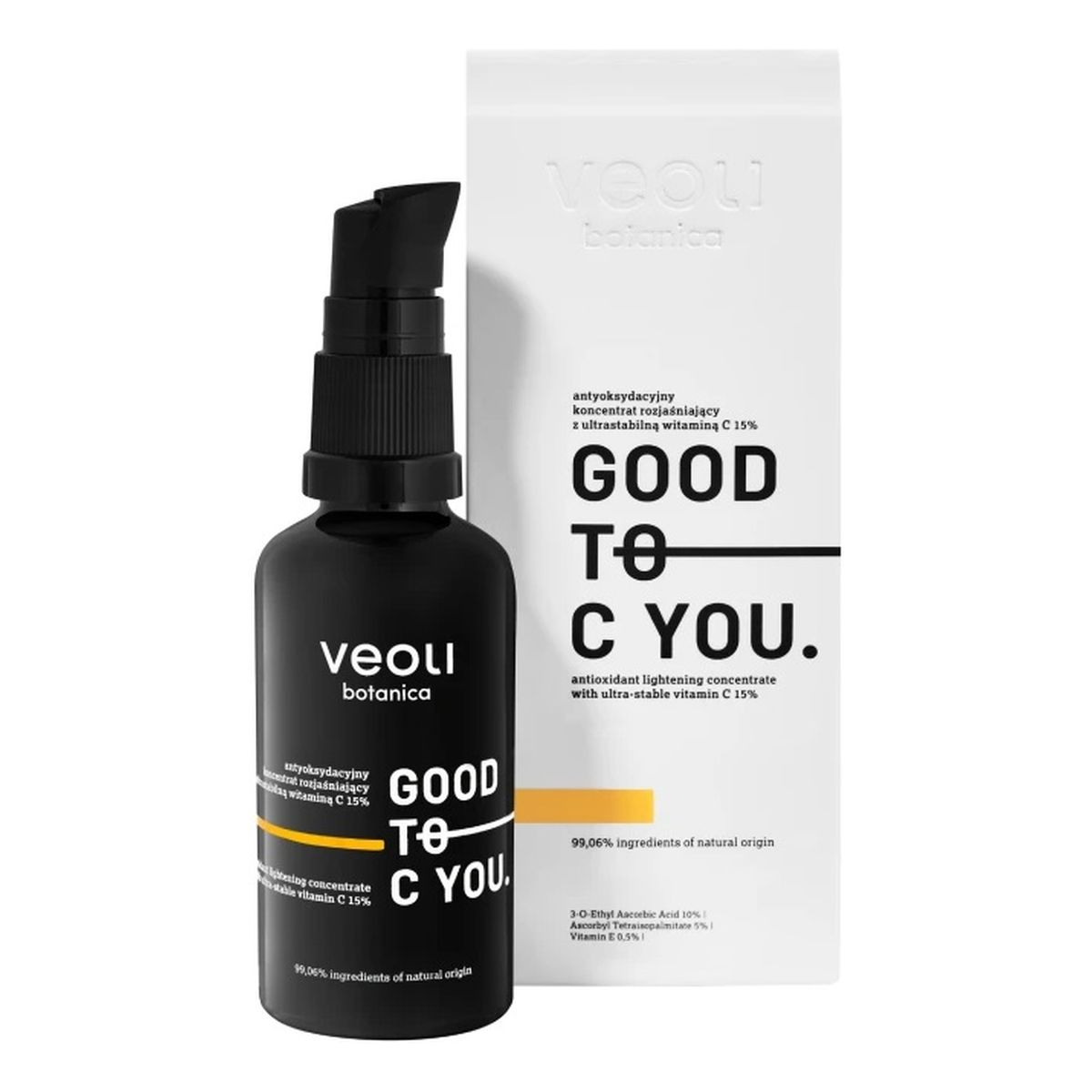 Veoli Botanica Good to c you antyoksydacyjny koncentrat rozjaśniający z ultrastabilną witaminą c 15% 40ml