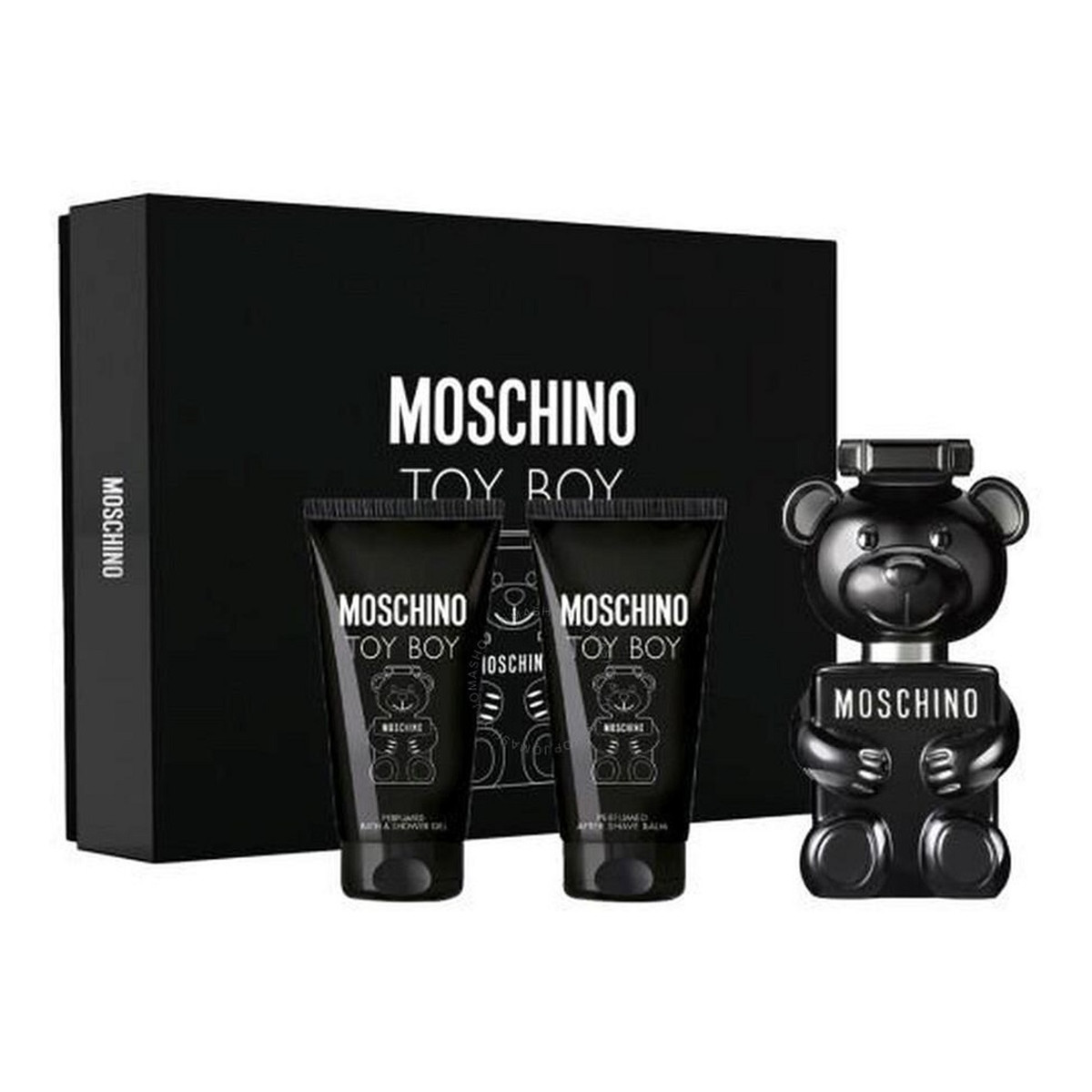 Moschino Toy Boy Zestaw woda perfumowana spray 50ml + żel pod prysznic 50ml + balsam po goleniu 50ml