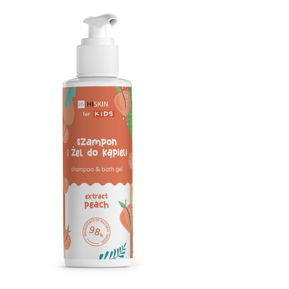 Hiskin Kids szampon i Żel do kąpieli brzoskwinia 280ml