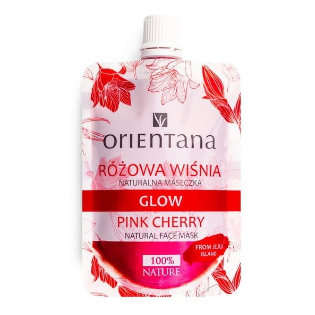 Orientana Glow Różowa Wiśnia Naturalna Maseczka do twarzy 30ml