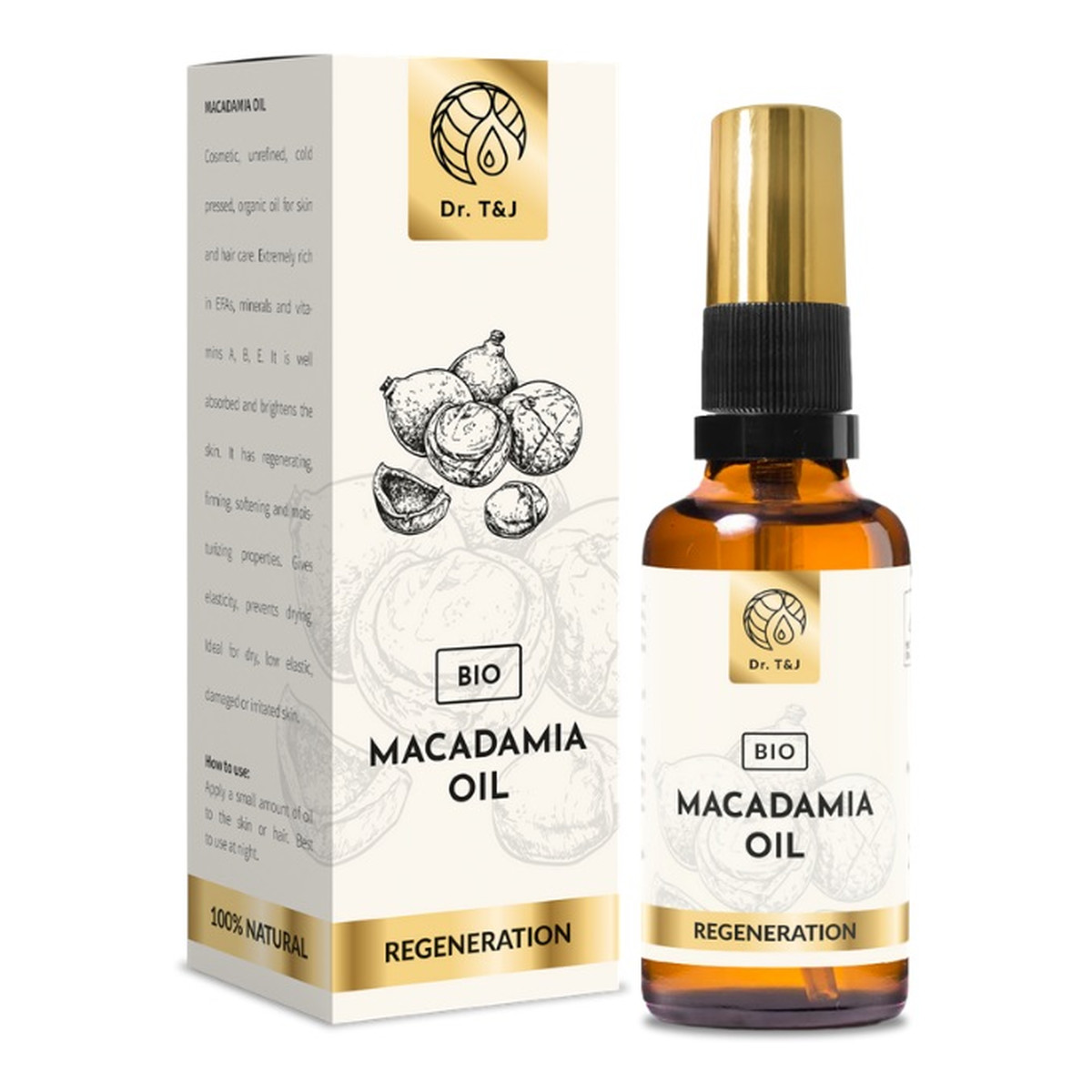 Dr. T&J Makadamia Oil Naturalny olej makadamia BIO 50ml