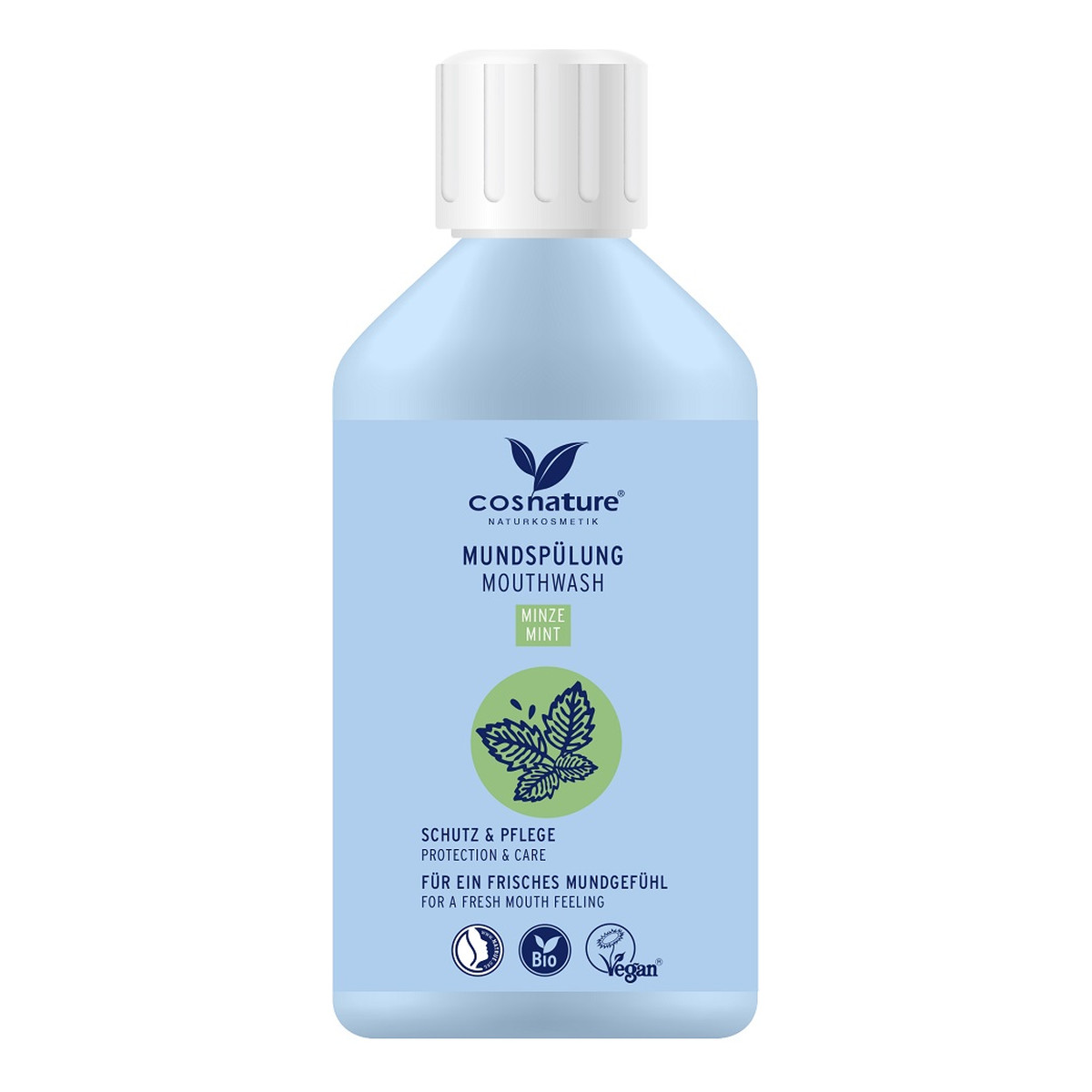 Cosnature Mouthwash płyn do płukania ust o smaku miętowym z fluorem 300ml