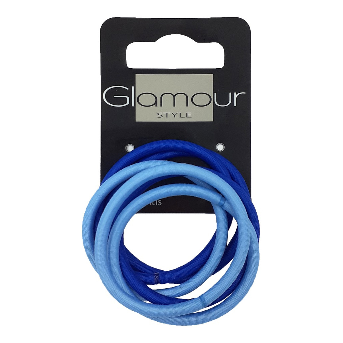 Glamour Gumki do włosów bez metalu Niebieskie 6szt