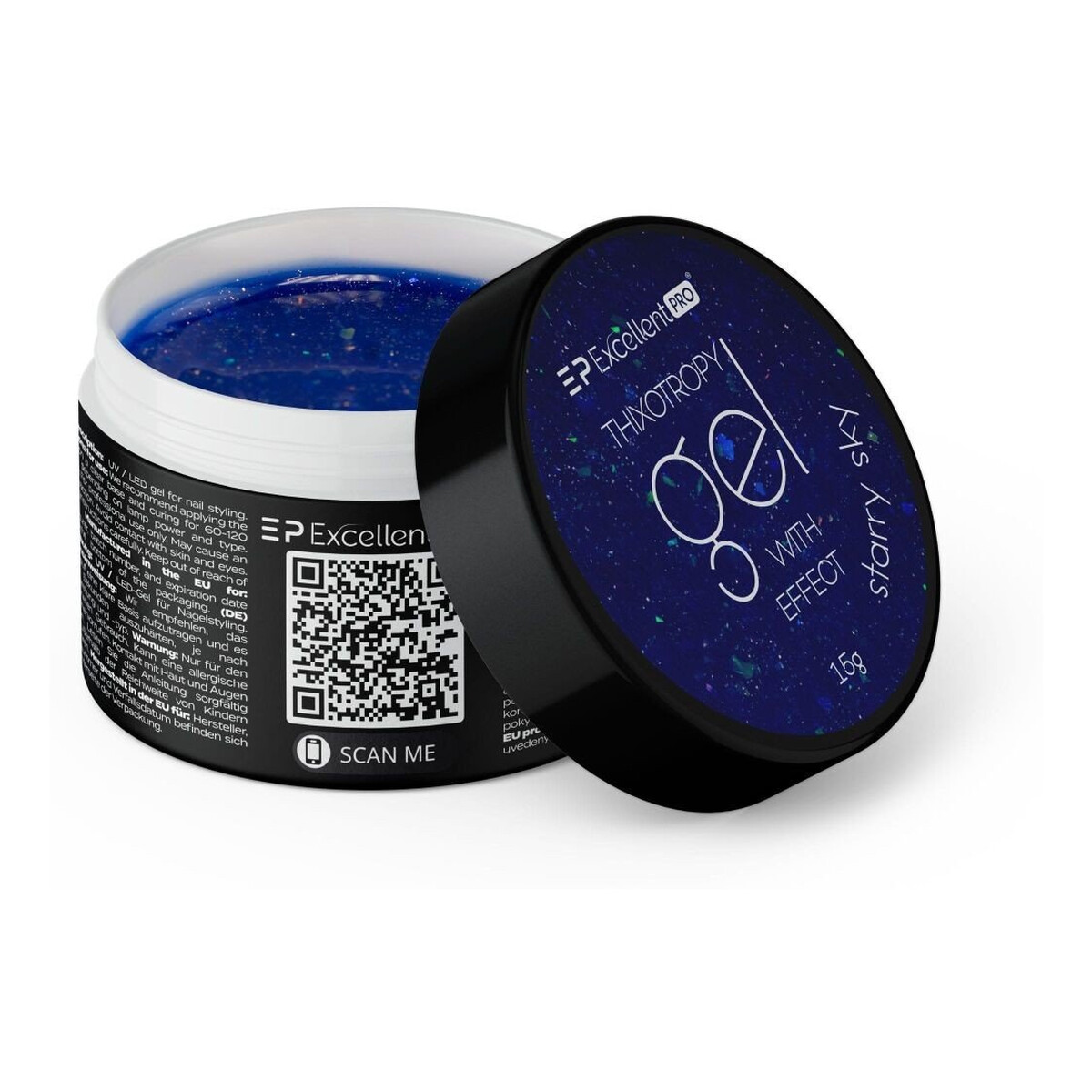 Excellent PRO Thixotropy Gel With Effect Żel budujący starry sky 15g