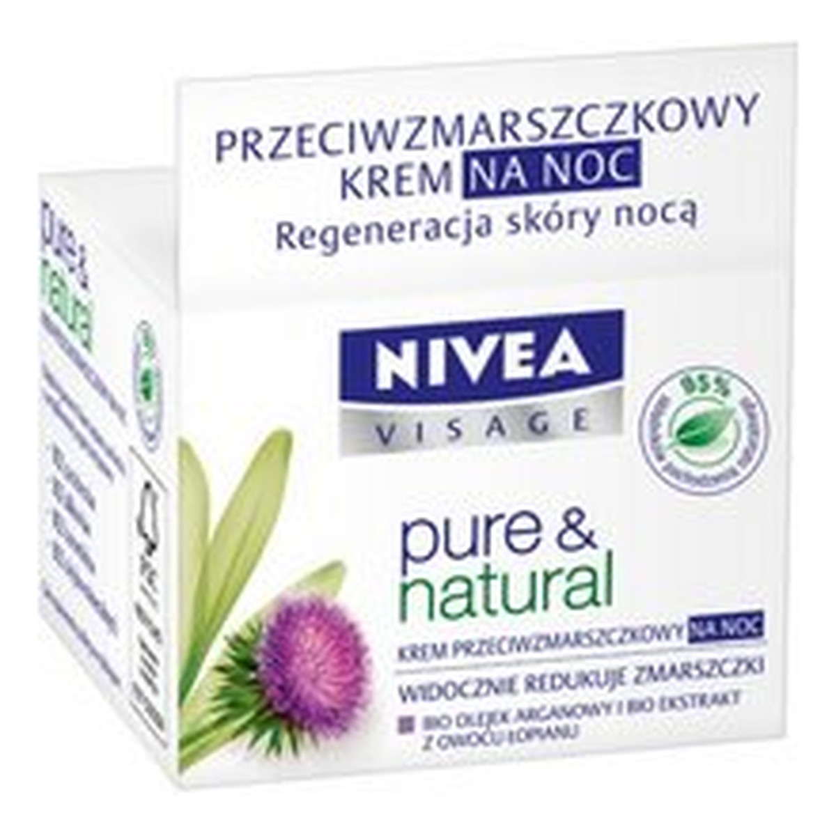 Nivea Visage Krem Przeciwzmarszczkowy Na Noc Pure & Natural 50ml