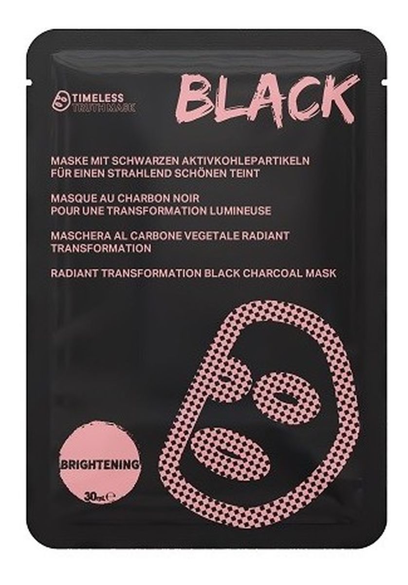 Black Charcoal rozświetlająco-nawilżająca maseczka w płachcie węglowa