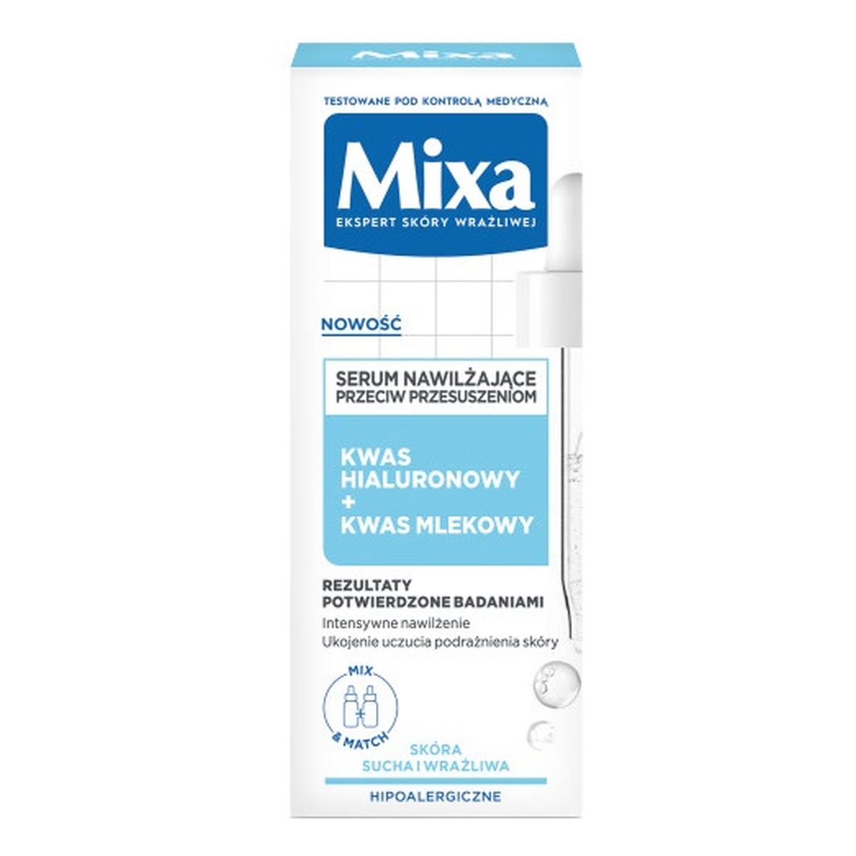 Mixa Lab serum nawilżające przeciw przesuszeniom kwas hialuronowy + kwas mlekowy
