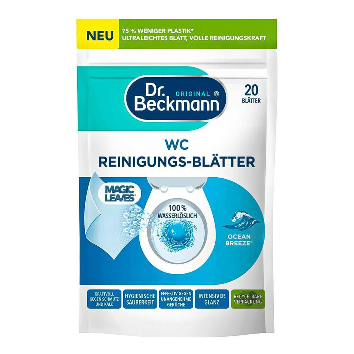 Dr. Beckmann Listki do czyszczenia WC Ocean Breeze 20szt