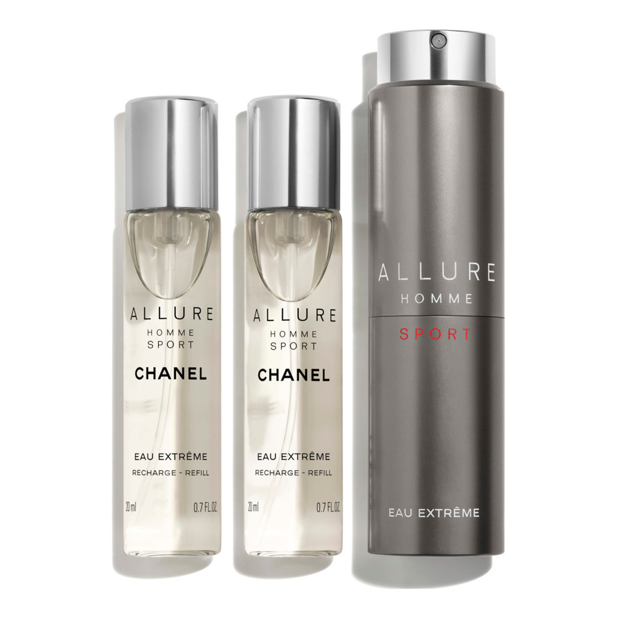 Chanel Allure Homme Sport Eau Extreme woda toaletowa spray z wymiennym wkładem 3x20ml 60ml